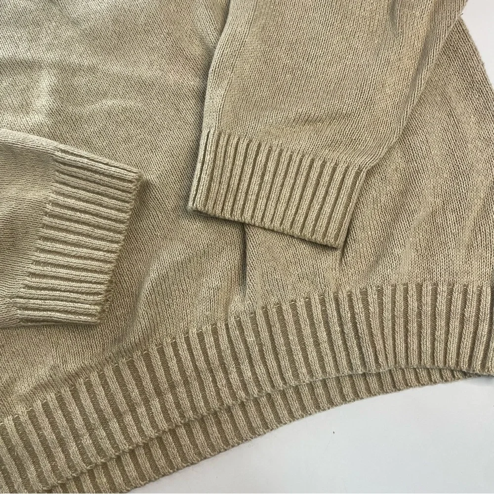 GHBASS Earth XXL Raime/ Cotton Blend Men’s Tan Turtleneck Zip Pullover Sweater